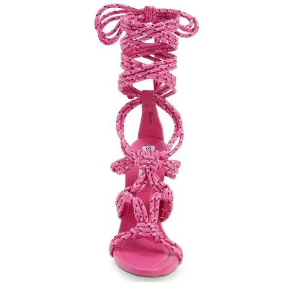 Steve Madden Fiore Ankle Tie Sandal - Pink - Picture 6 of 7